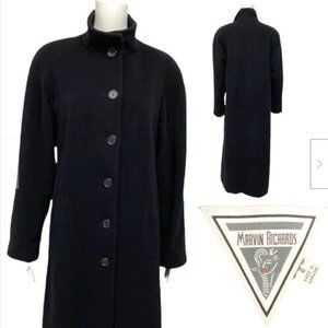 MARVIN RICHARDS coat black cashmere blend size 6